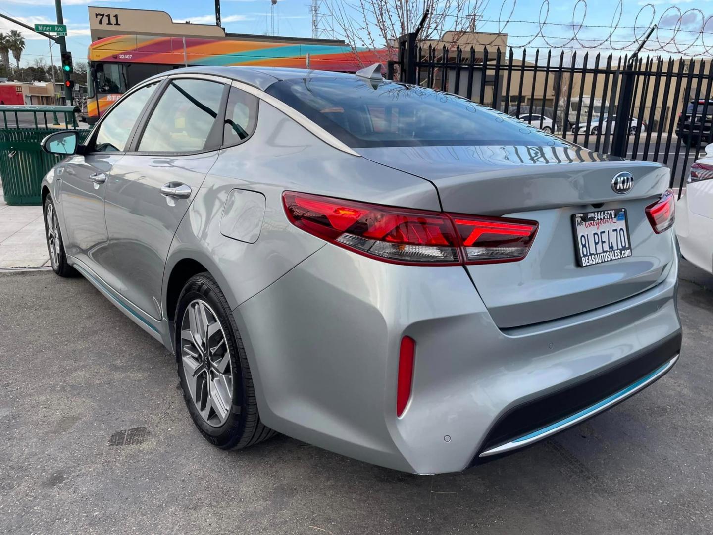 2020 GRAY /BLACK Kia Optima Hybrid (KNAGV4LD3L5) , located at 744 E Miner Ave, Stockton, CA, 95202, (209) 944-5770, 37.956863, -121.282082 - PLUS TAXES AND FEES - Photo#9